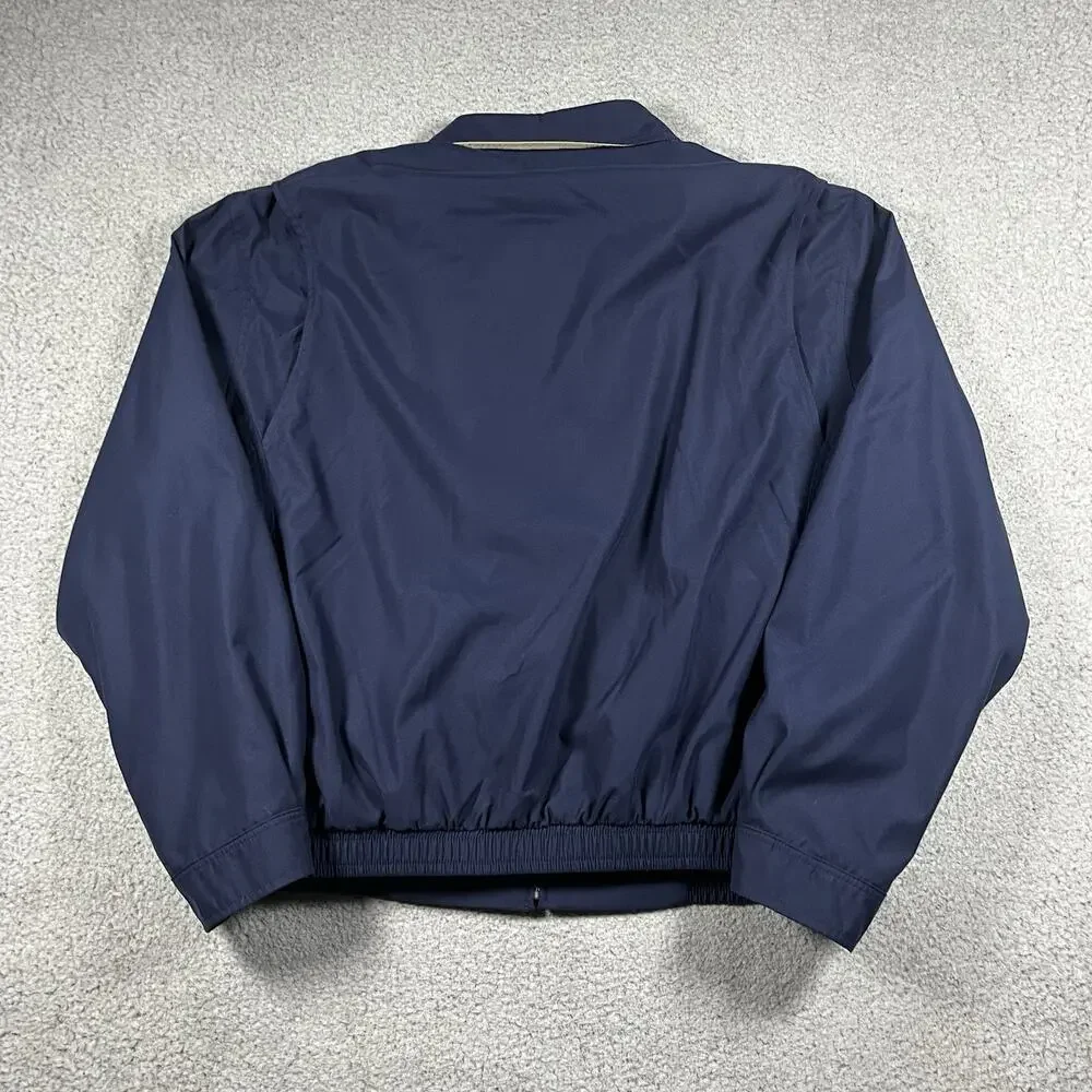 Polo Ralph Lauren Jacket Mens XL Blue Full Zip Bomber Lined Windbreaker VTG